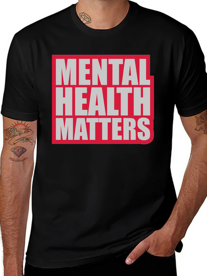 Camiseta Negra La Salud Mental Importa