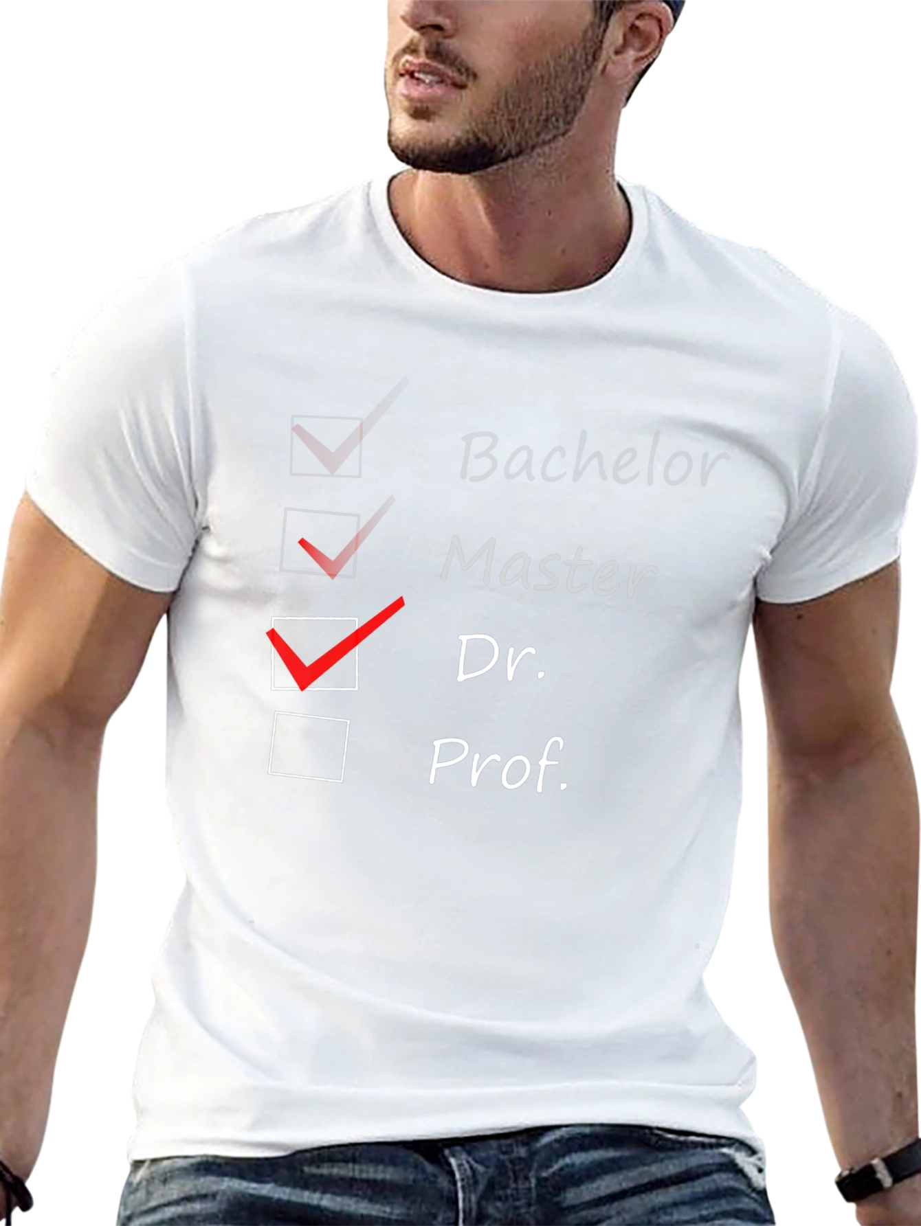 Camiseta Negra Graduado: Máster y Doctorado