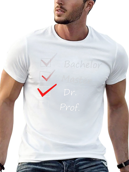 Camiseta Negra Graduado: Máster y Doctorado