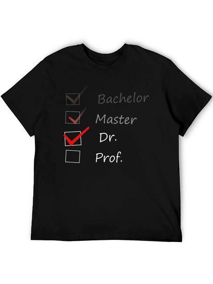 Camiseta Negra Graduado: Máster y Doctorado