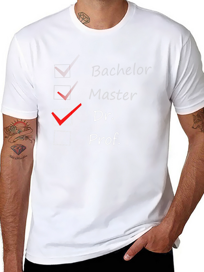 Camiseta Negra Graduado: Máster y Doctorado