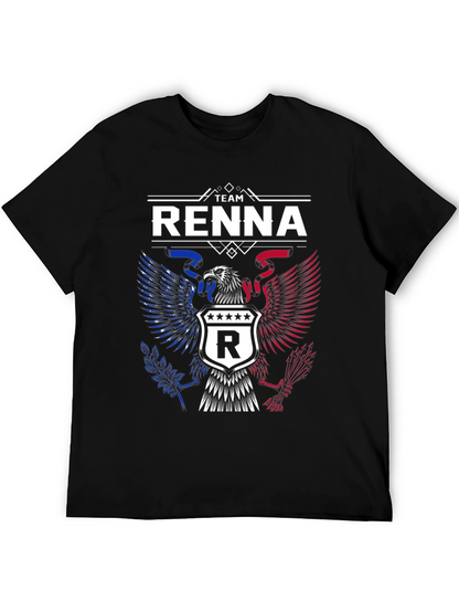 Camiseta Negra Team Renna Diseño Águila Americana