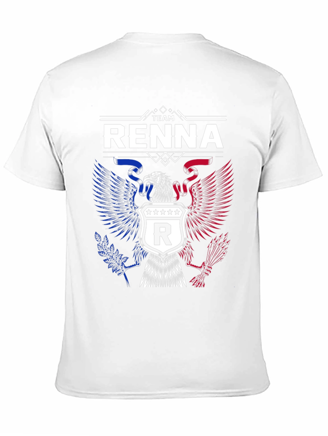 Camiseta Negra Team Renna Diseño Águila Americana