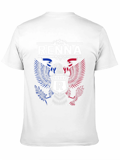 Camiseta Negra Team Renna Diseño Águila Americana