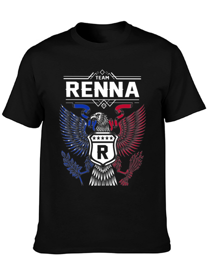 Camiseta Negra Team Renna Diseño Águila Americana
