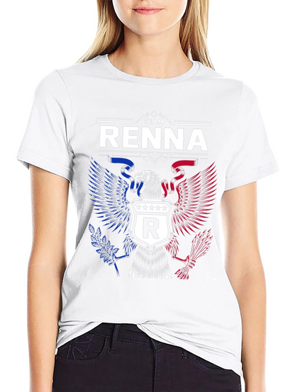 Camiseta Negra Team Renna Diseño Águila Americana