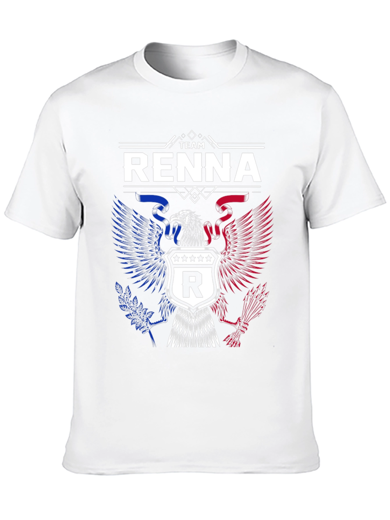 Camiseta Negra Team Renna Diseño Águila Americana