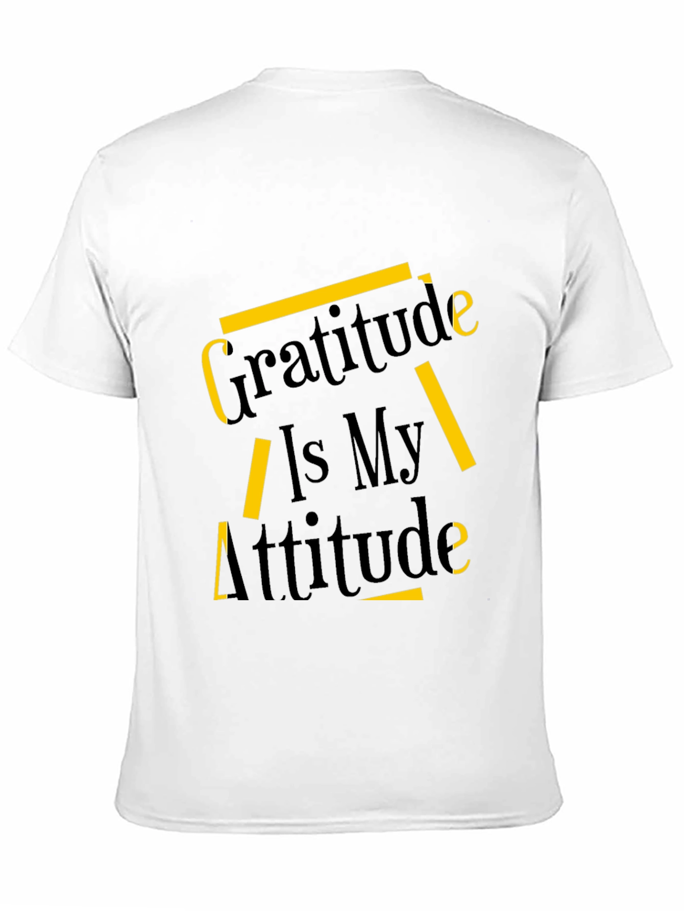 Camiseta Negra con Diseño Gratitud Es Mi Actitud