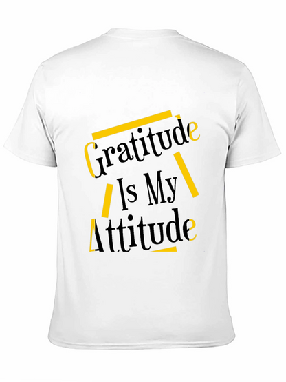 Camiseta Negra con Diseño Gratitud Es Mi Actitud