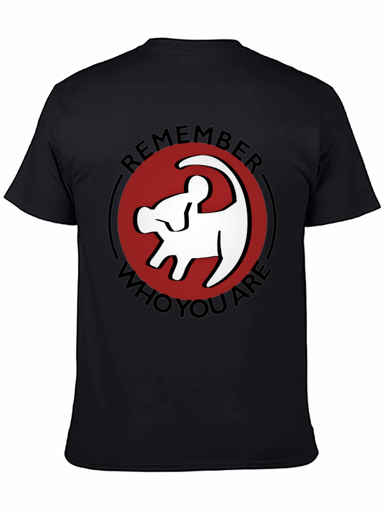 Camiseta Negra Rey León Recuerda Quién Eres