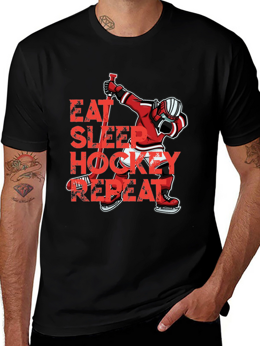 Camiseta Hockey Eat Sleep Repeat