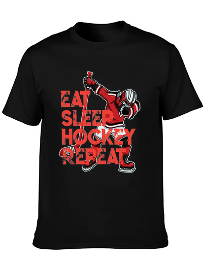 Camiseta Hockey Eat Sleep Repeat