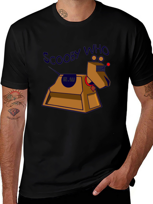 Camiseta Negra Scooby Who para Fans de Doctor Who
