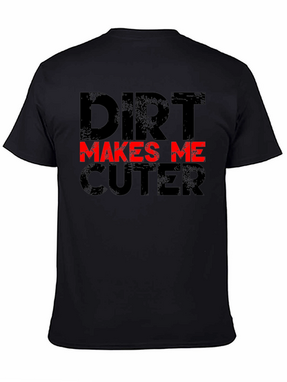 Camiseta Negra Dirt Makes Me Cuter Divertida