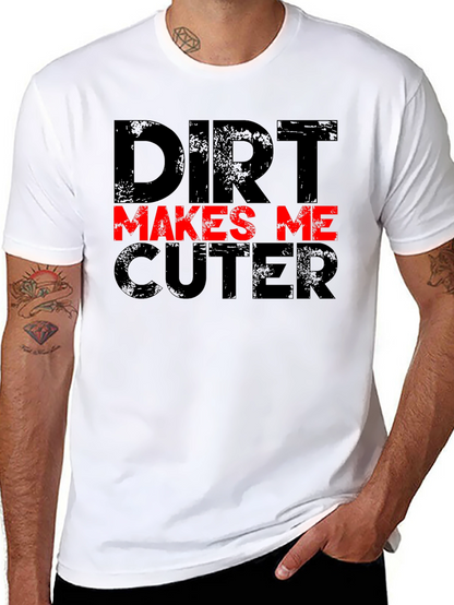 Camiseta Negra Dirt Makes Me Cuter Divertida