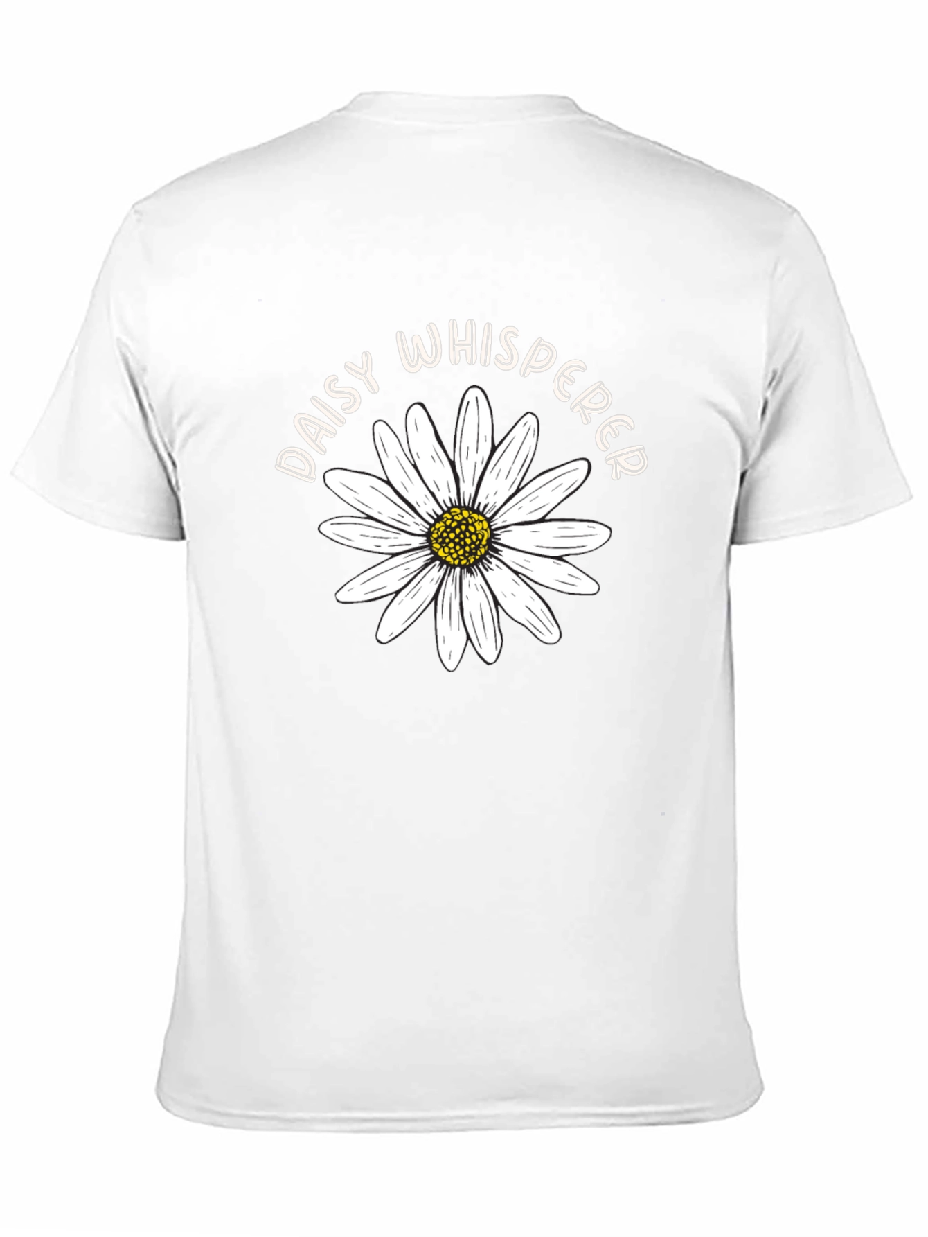 Camiseta Negra Daisy Whisperer Diseño Floral