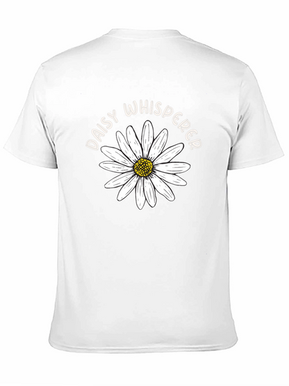 Camiseta Negra Daisy Whisperer Diseño Floral