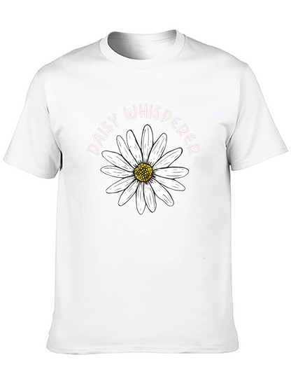 Camiseta Negra Daisy Whisperer Diseño Floral