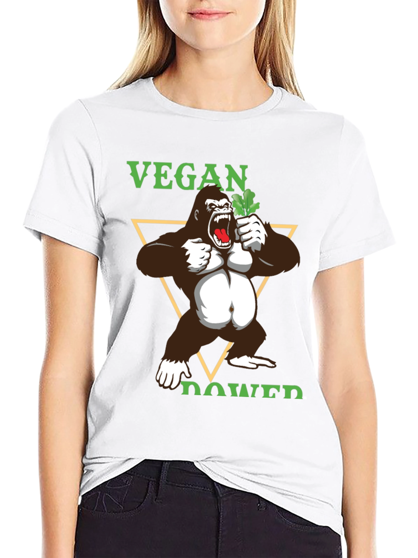 Camiseta Vegana con Gorila Poderoso