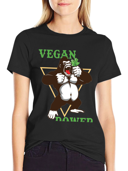 Camiseta Vegana con Gorila Poderoso