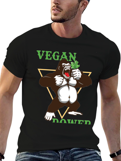 Camiseta Vegana con Gorila Poderoso