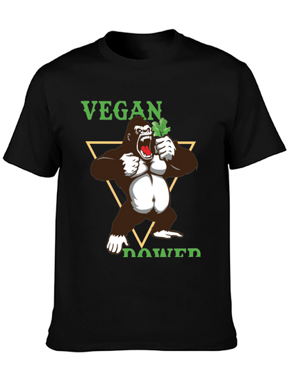 Camiseta Vegana con Gorila Poderoso