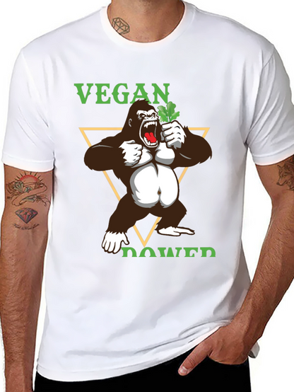 Camiseta Vegana con Gorila Poderoso