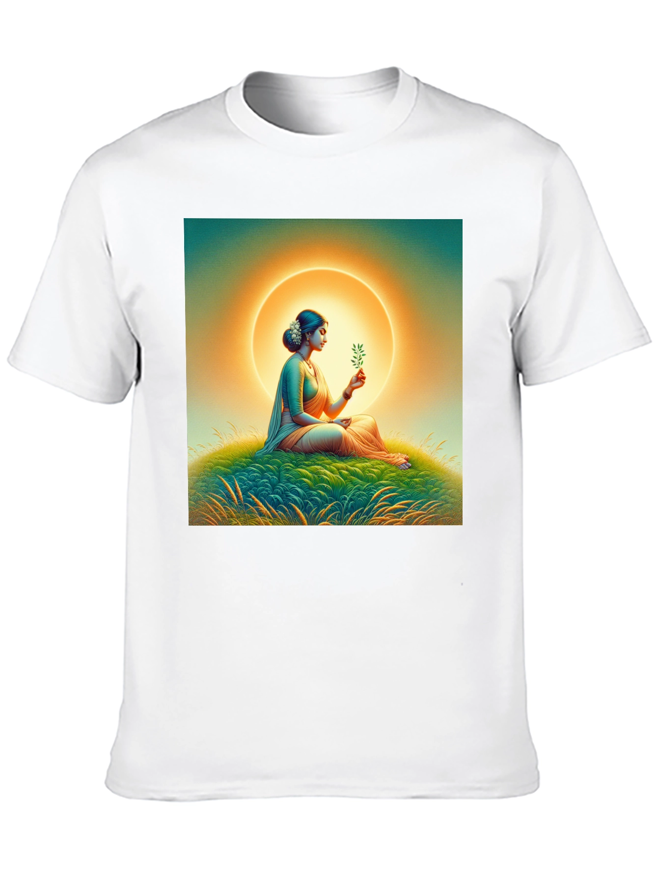 Camiseta Negra con Diseño Artístico Mujer