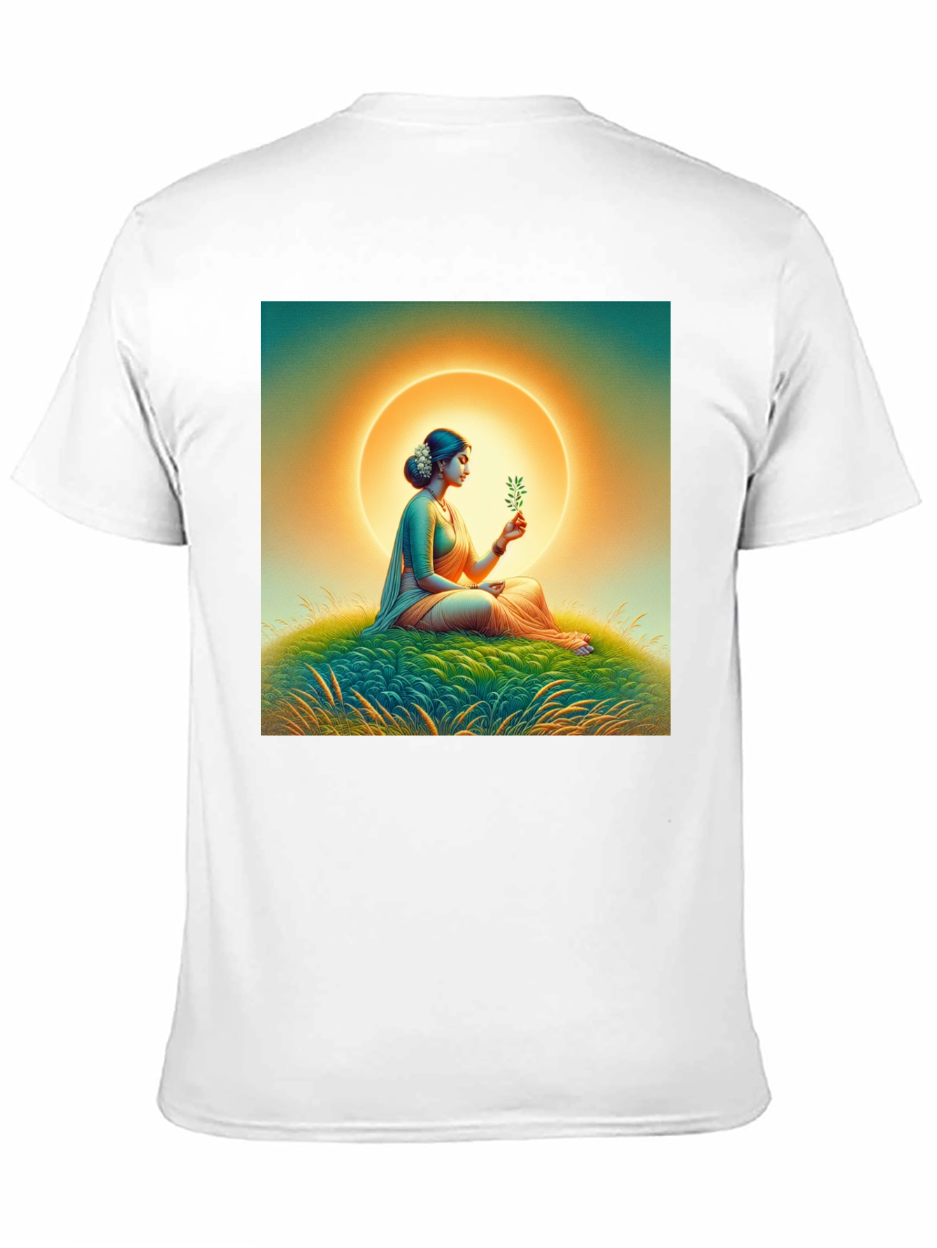 Camiseta Negra con Diseño Artístico Mujer