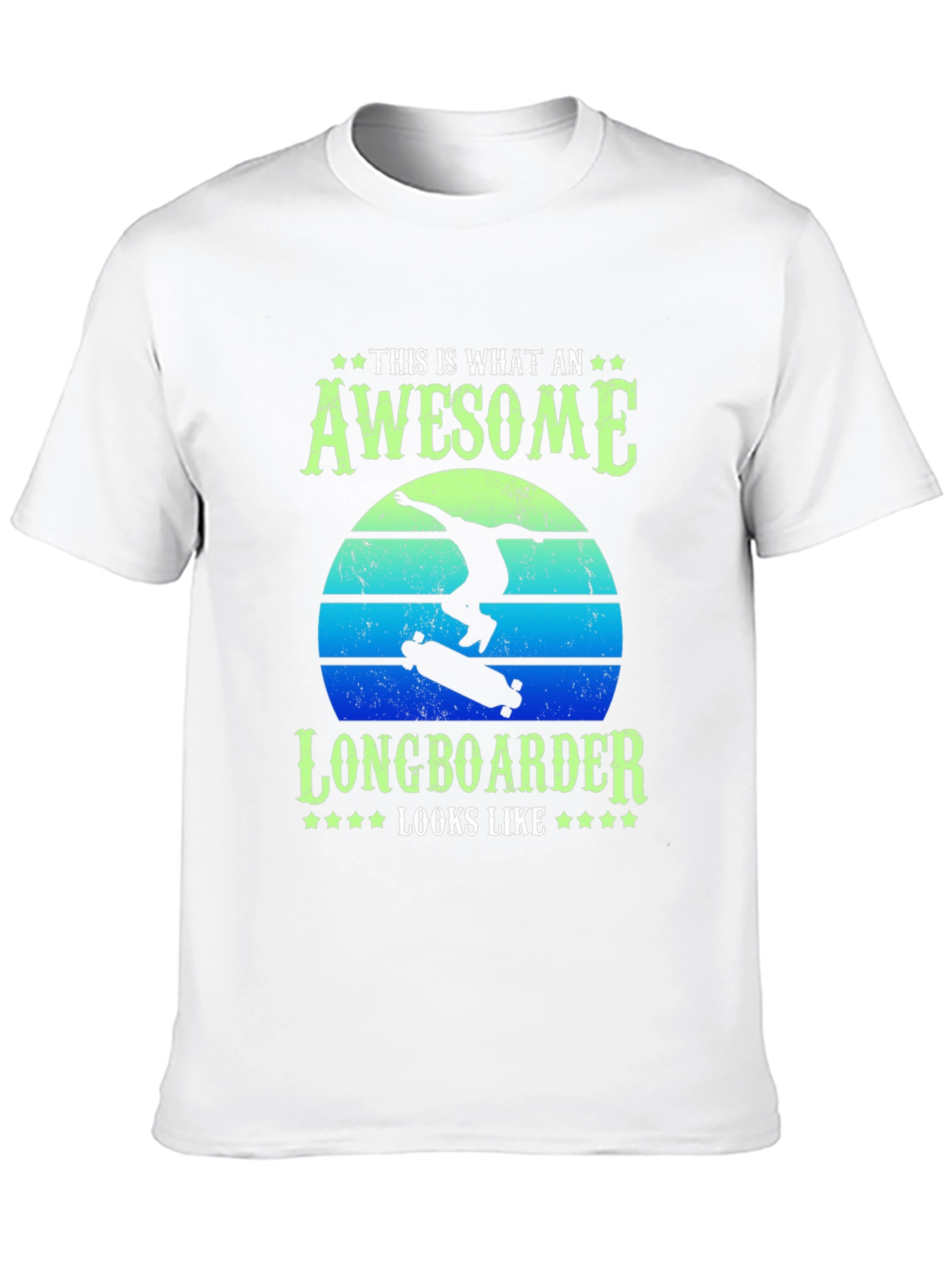 Camiseta Negra Awesome Longboarder