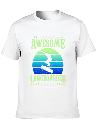 Camiseta Negra Awesome Longboarder