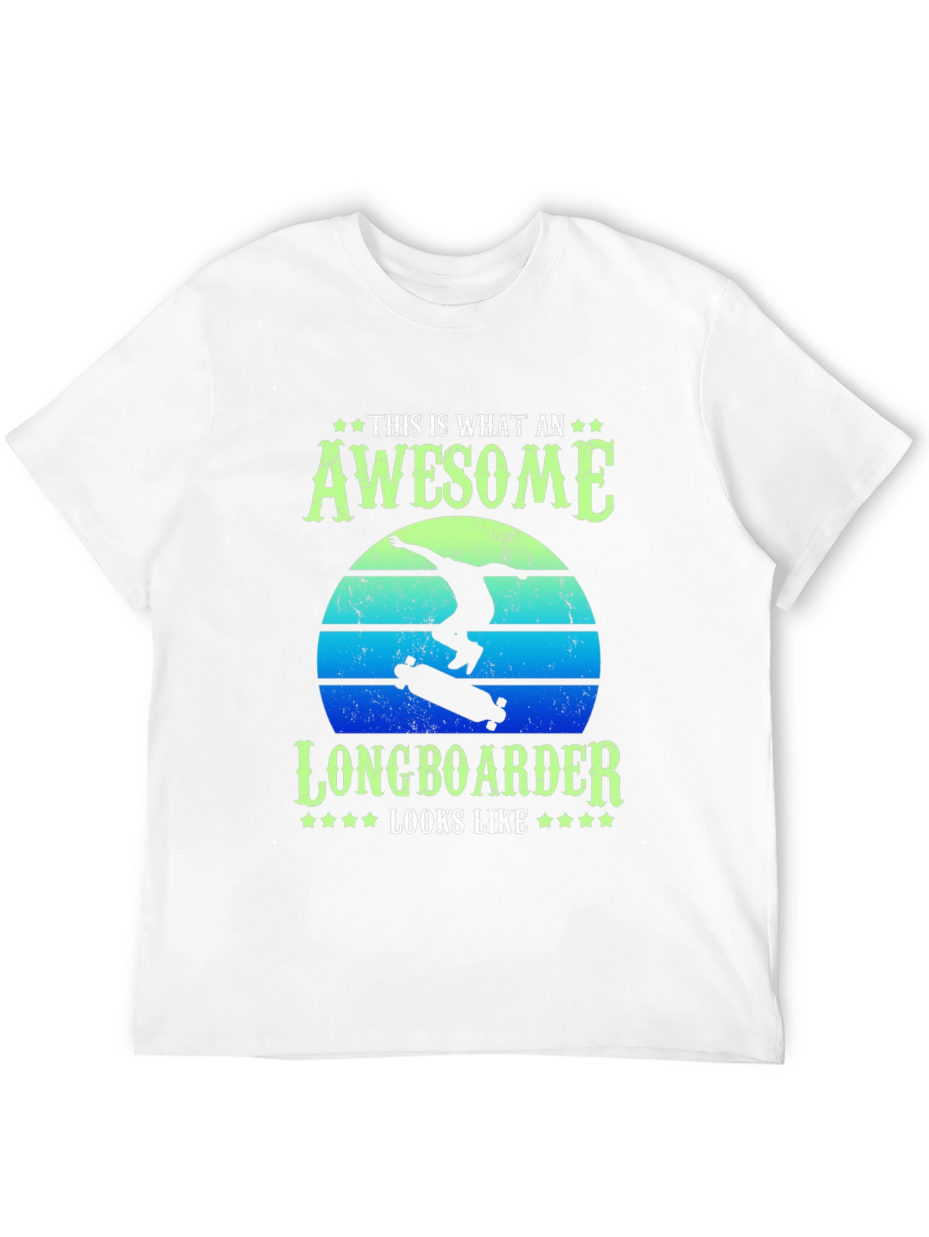 Camiseta Negra Awesome Longboarder