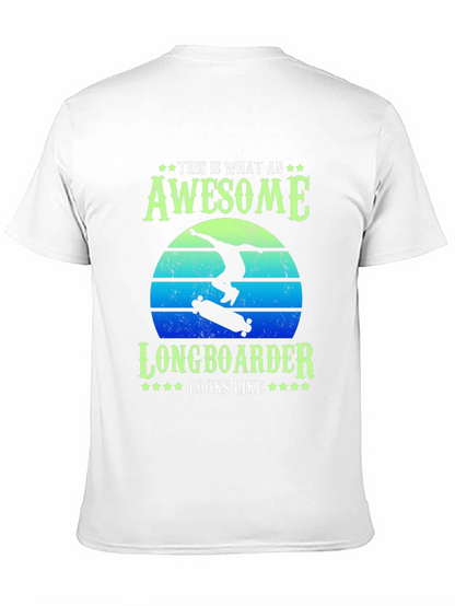 Camiseta Negra Awesome Longboarder