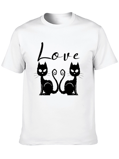Camiseta Negra Love Cats