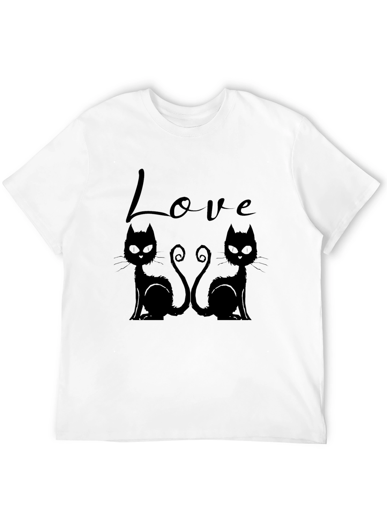 Camiseta Negra Love Cats