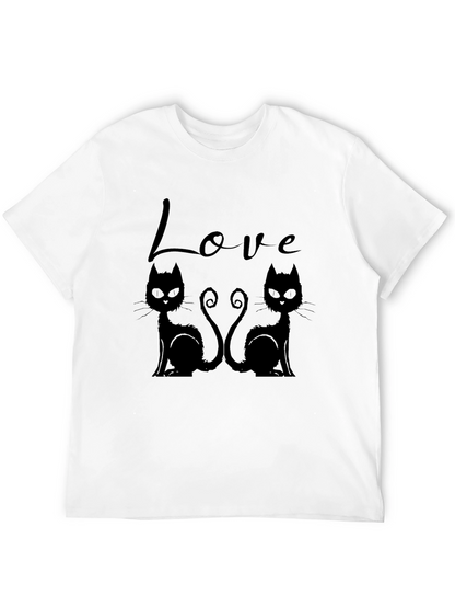 Camiseta Negra Love Cats