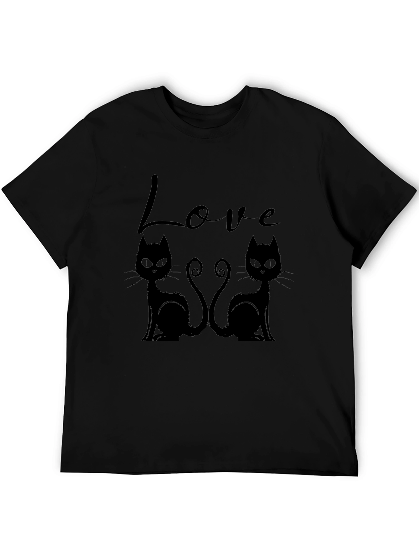 Camiseta Negra Love Cats