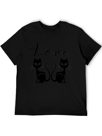 Camiseta Negra Love Cats