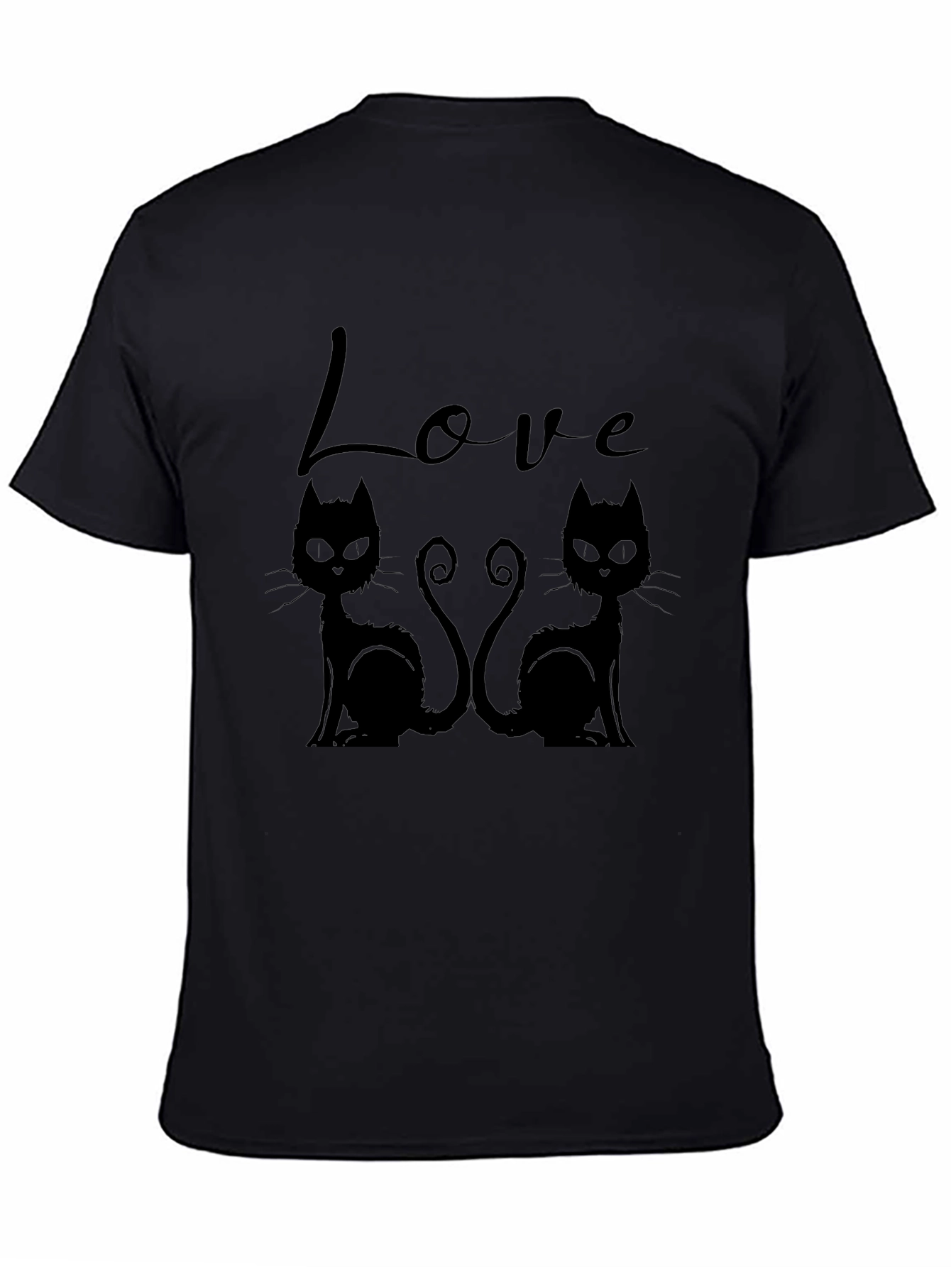 Camiseta Negra Love Cats