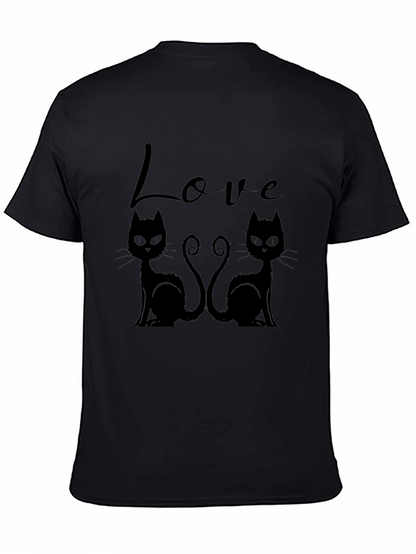 Camiseta Negra Love Cats