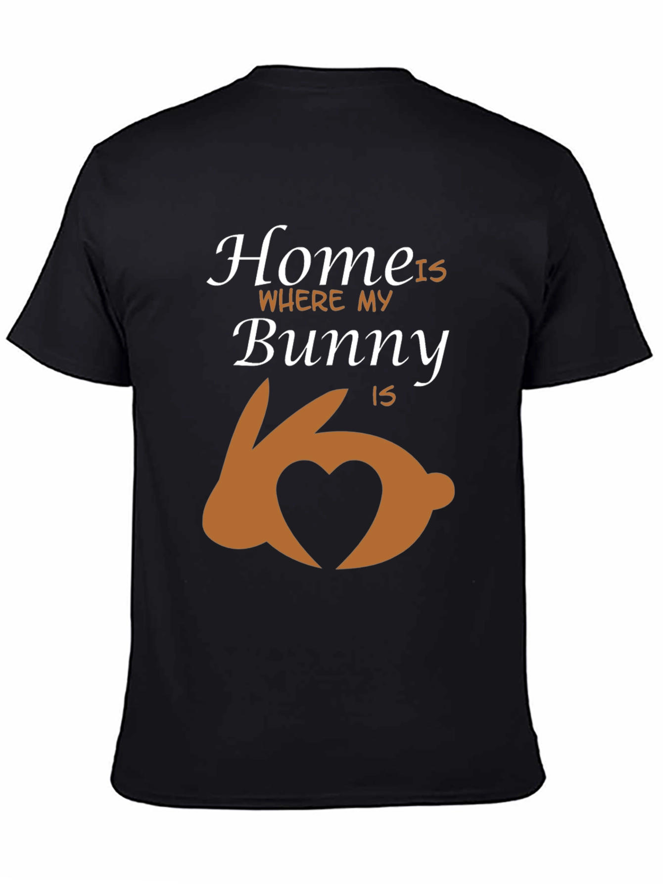Camiseta Negra Home is Where my Bunny is
