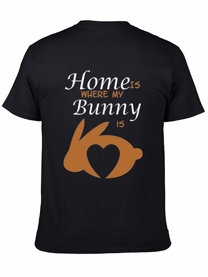 Camiseta Negra Home is Where my Bunny is