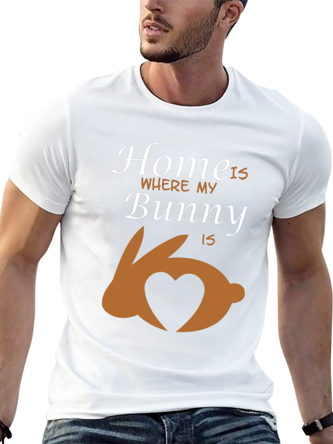 Camiseta Negra Home is Where my Bunny is