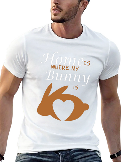 Camiseta Negra Home is Where my Bunny is