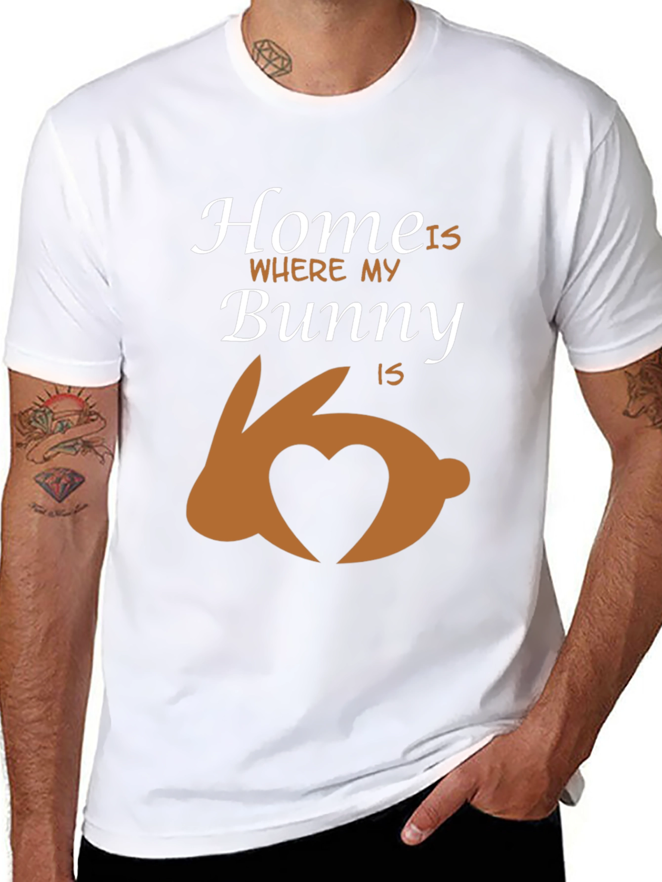 Camiseta Negra Home is Where my Bunny is