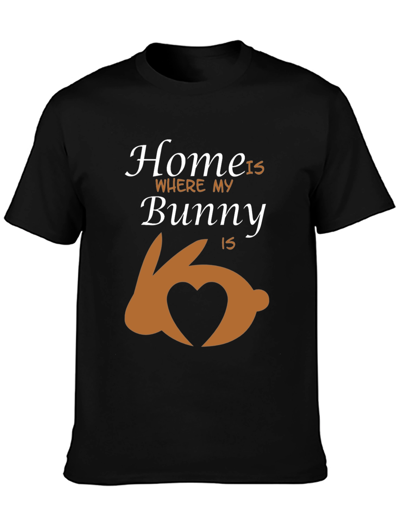 Camiseta Negra Home is Where my Bunny is