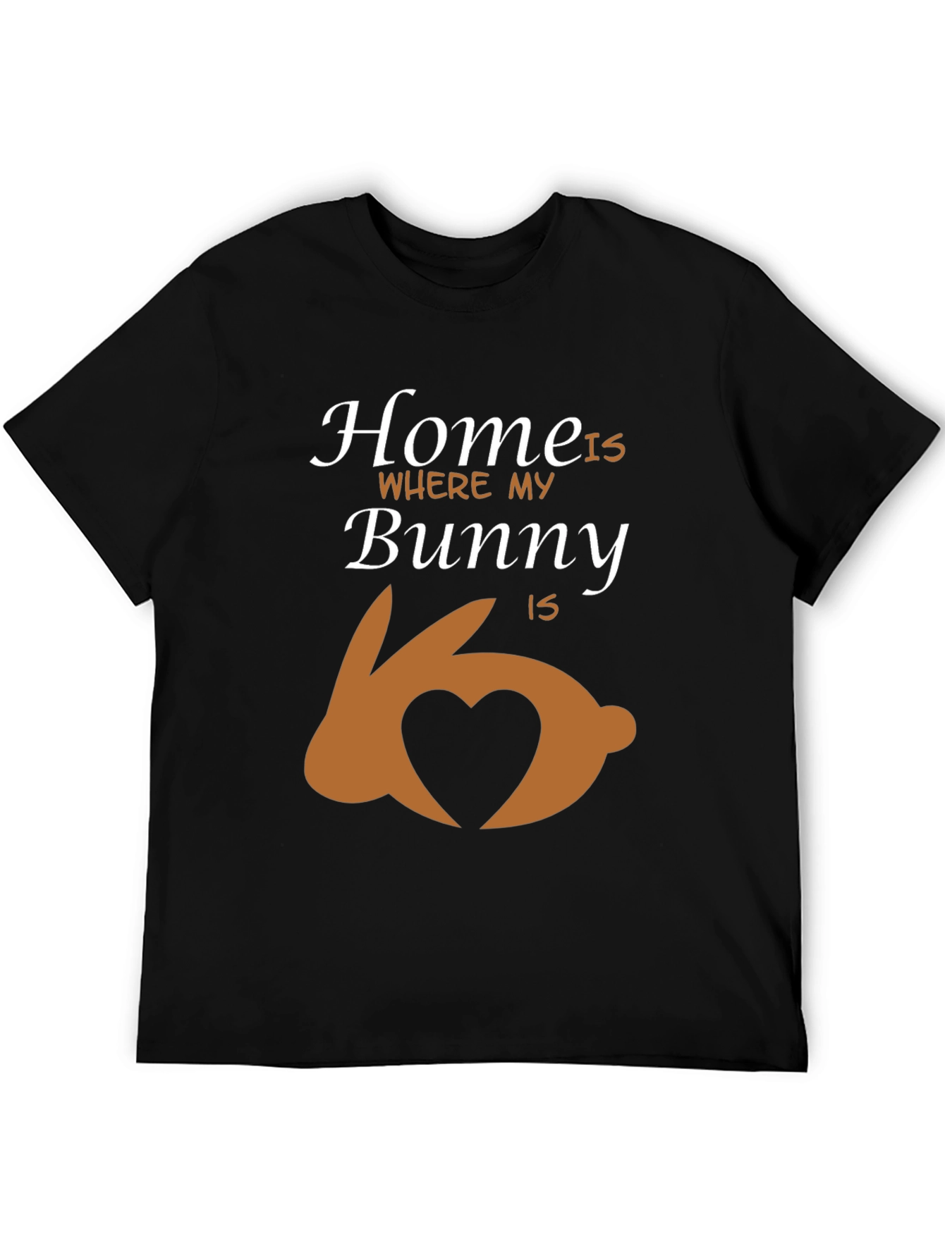 Camiseta Negra Home is Where my Bunny is