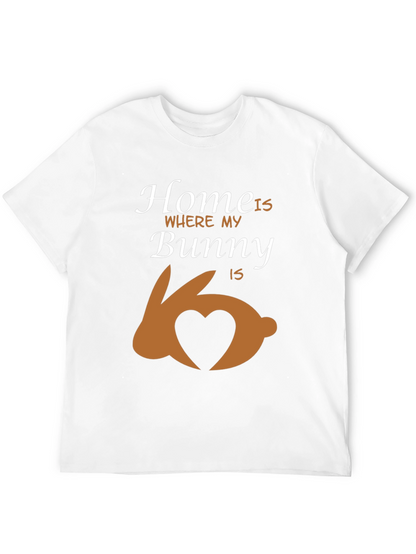 Camiseta Negra Home is Where my Bunny is
