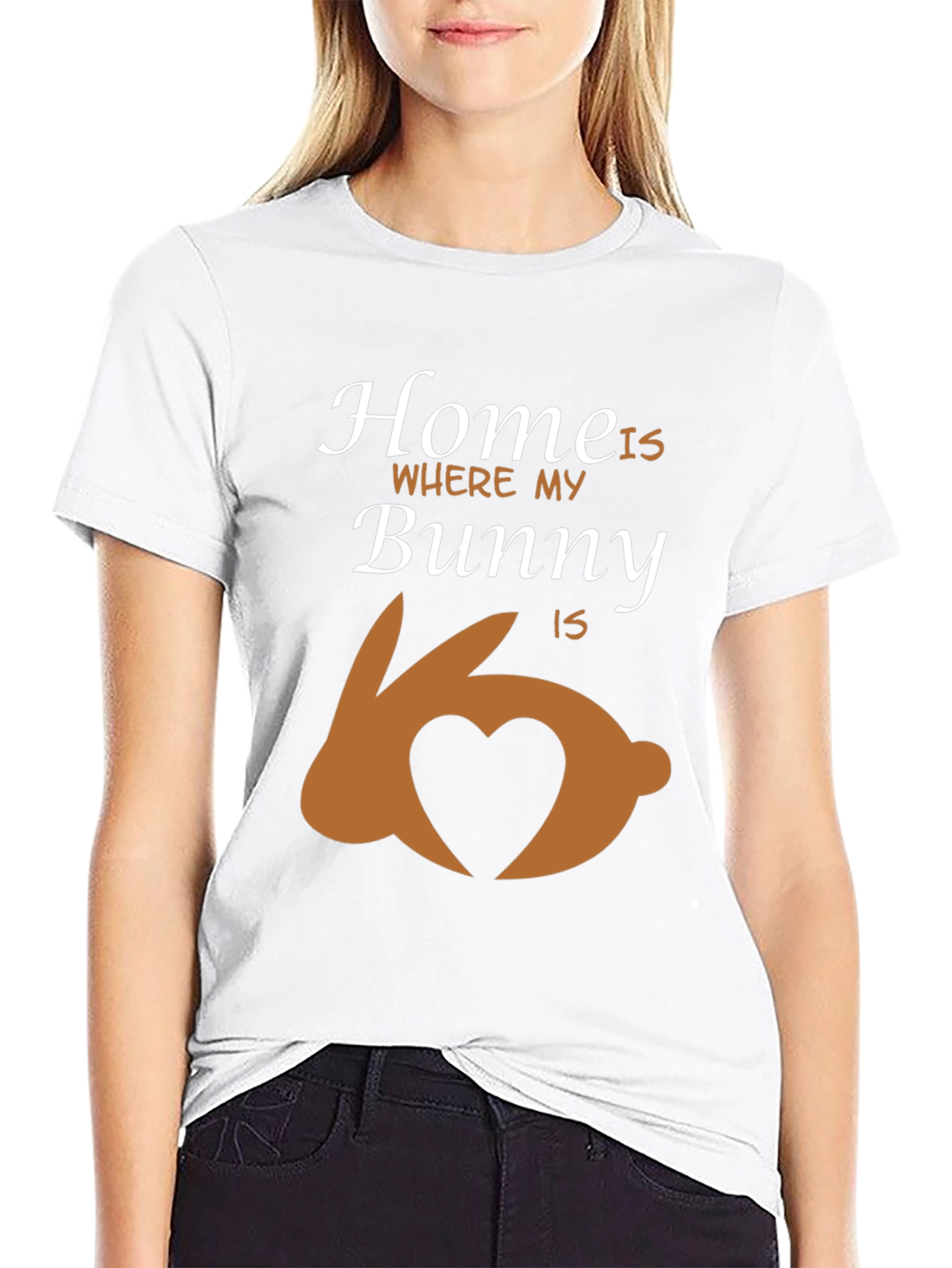 Camiseta Negra Home is Where my Bunny is