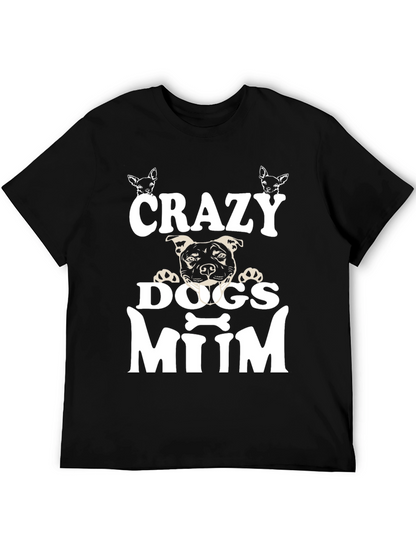 Camiseta Negra Crazy Dogs Mum